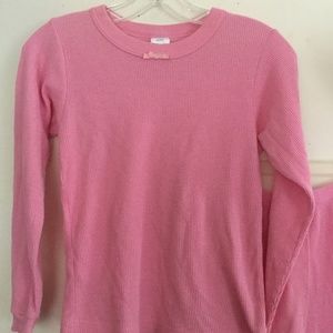 Big Girls' Waffle Knit Long Underwear Size L